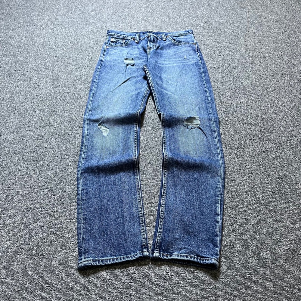 Levi's 511 Jeans 29x30 Blue Distressed Denim Skater Streetwear